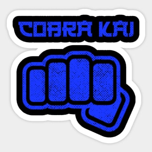 COBRA KAI design ✅ strike first nostalgia 80s tv blue version Sticker